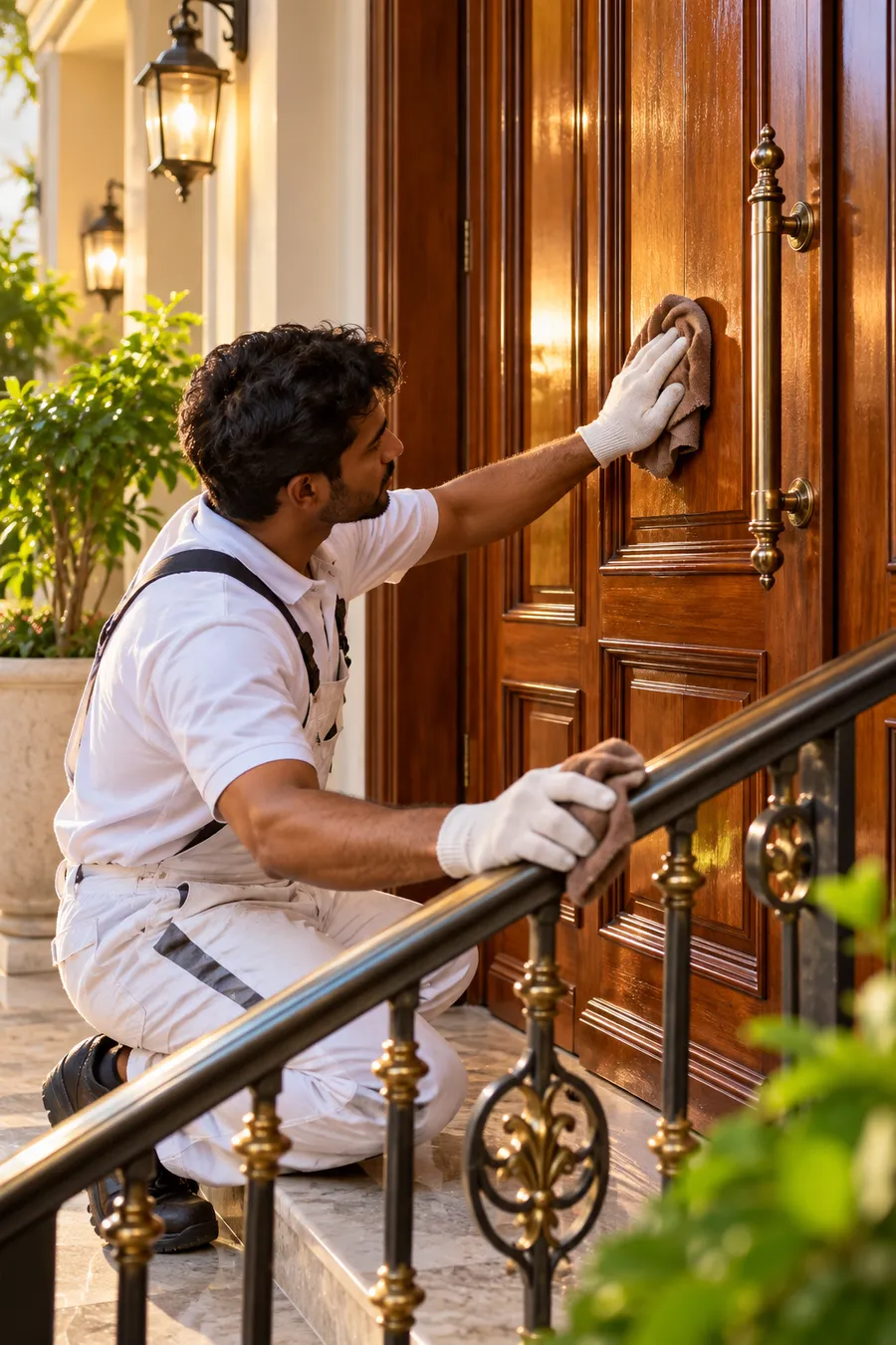Professional painters refreshing a vibrant corporate IT office in Noida Sector 62